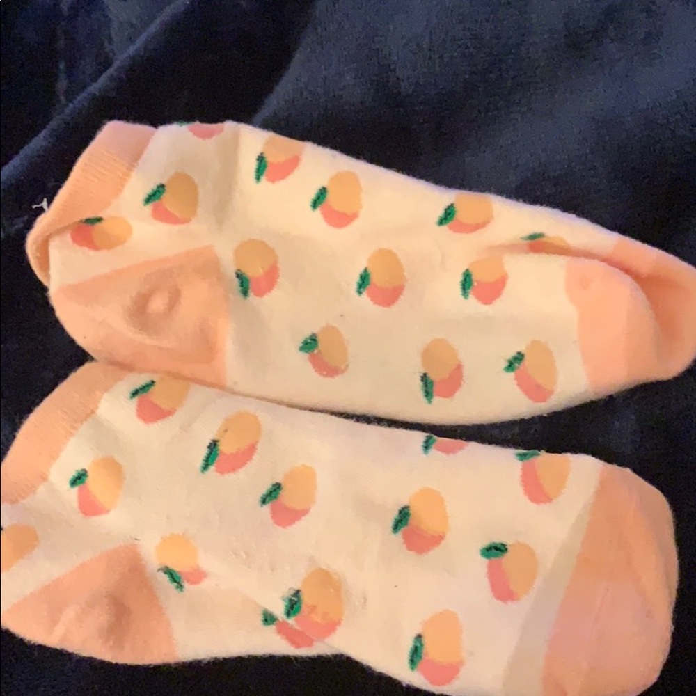 SUPER CUTE AESTHETIC PEACH SOCKS